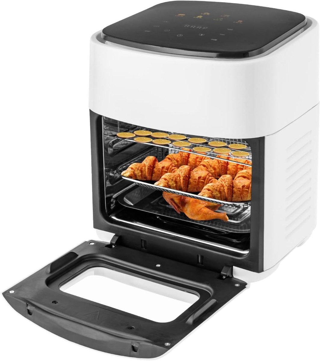Heteluchtfriteuse - Airfryer Oven - Snel Eten Bereiden - Grote Capaciteit - 15 Liter - Wit