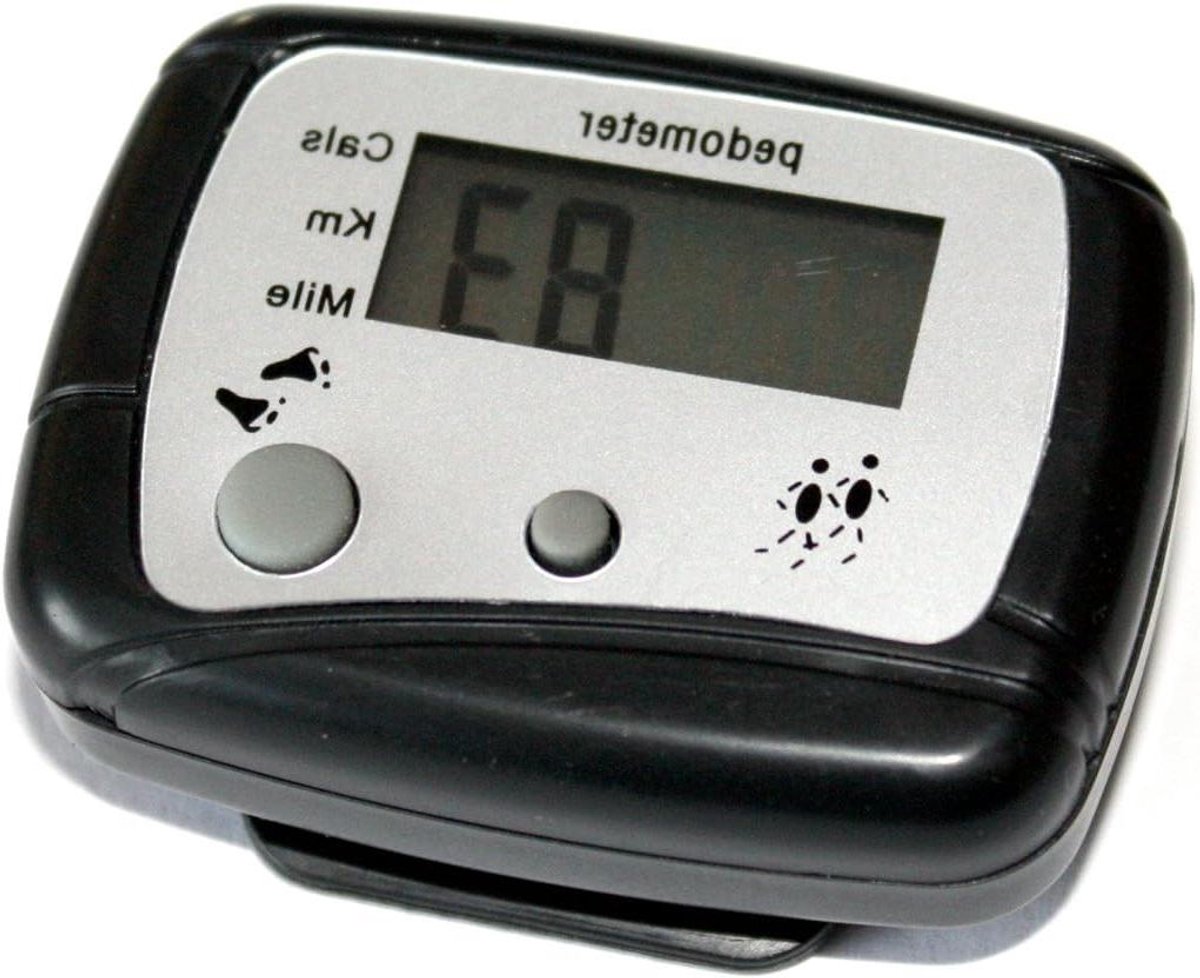 Stappenteller - Caloriemeter - Activiteit Meten - Ingebouwde Batterij - 45 x 35 cm - Zwart