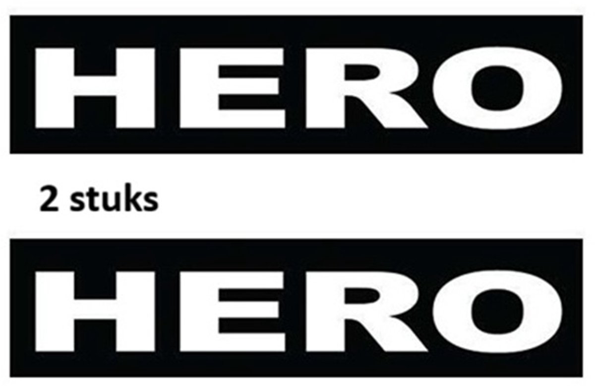 Set Labels voor Powerharness - Small tekst: HERO