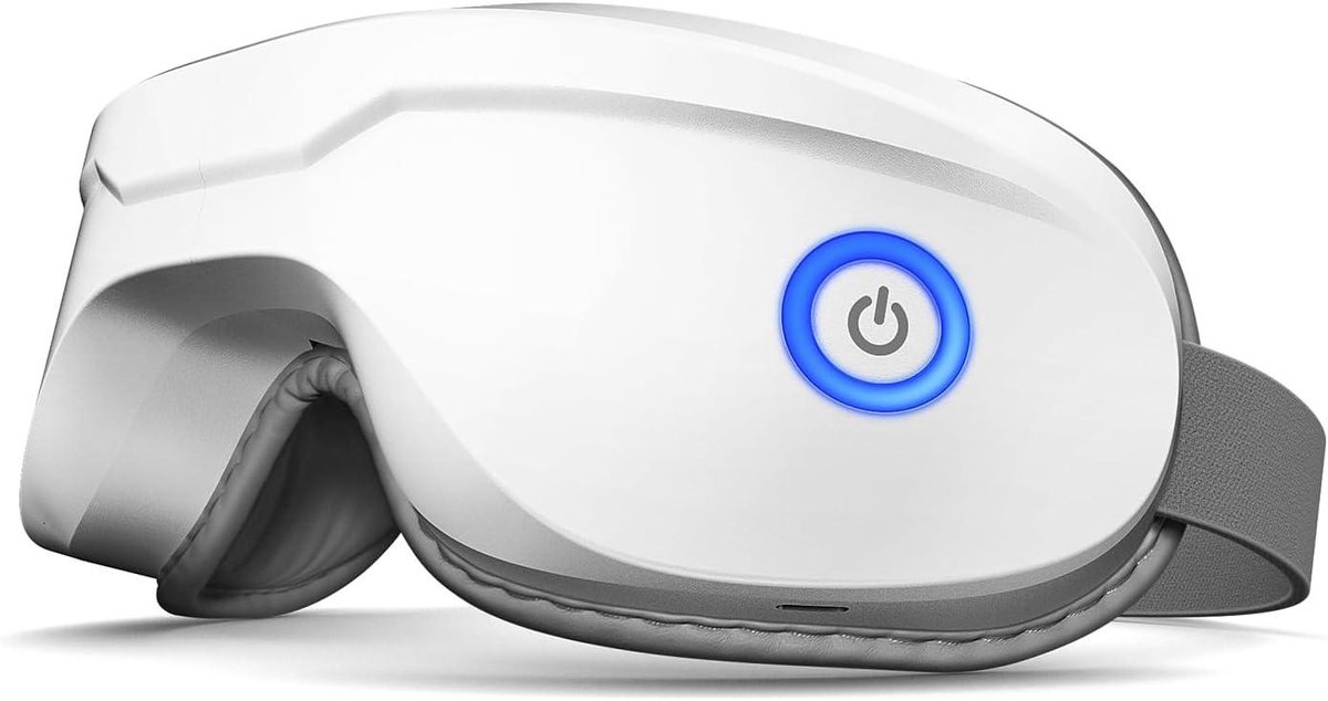 Oogmassageapparaat met warmte - Verwarmd oogmasker - Ontspanning en slaap - Met Bluetooth muziek - 180° Opvouwbaar - Zwart