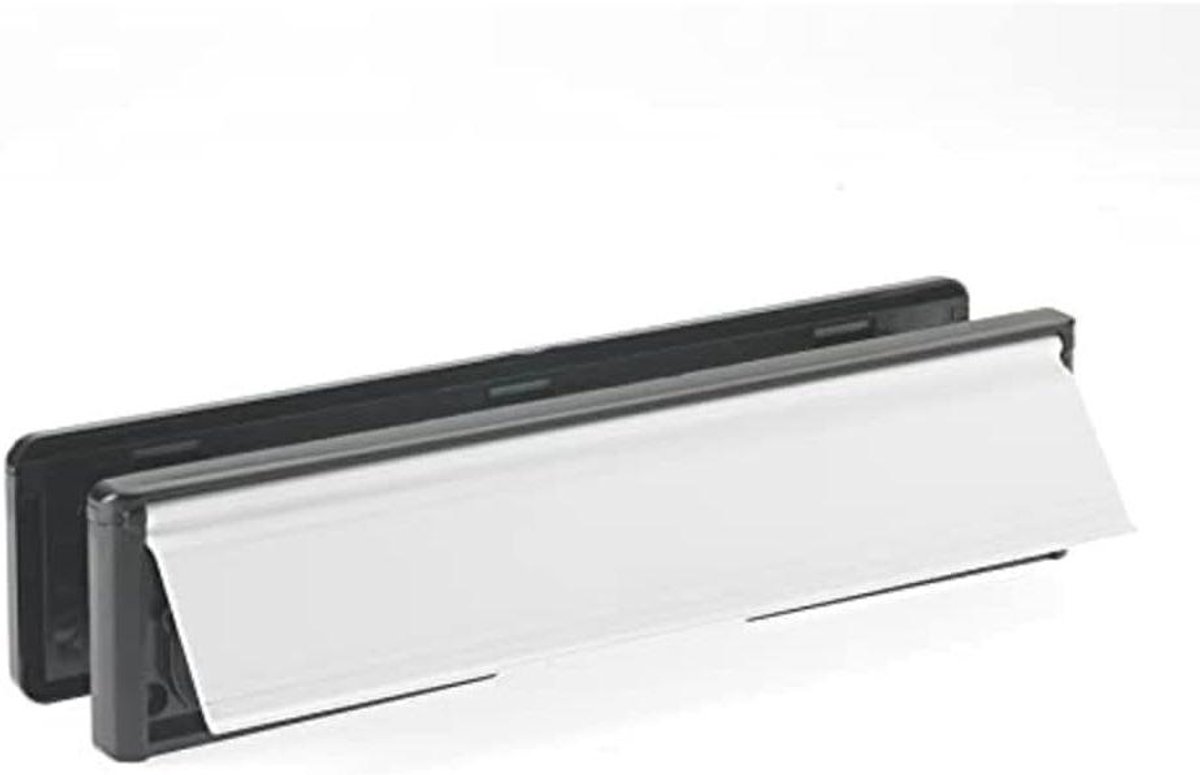 Briefplaat - Deurklep - Brievenpost Ontvangen - Weer- en tochtwerend - 38-78mm Deurdikte - Chroom/Zwart