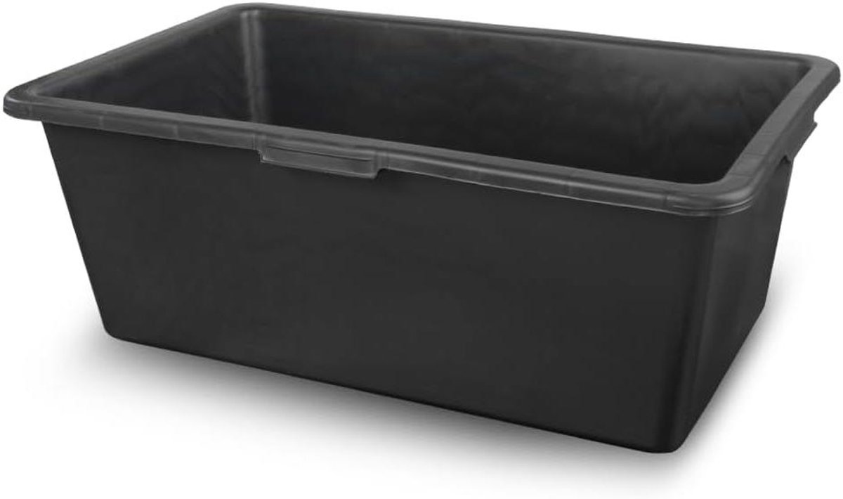 Mortelbak - Bouwemmer Werkbak - Bouwplaats Werk - Extra Sterke Basis - 80 Liter - Zwart