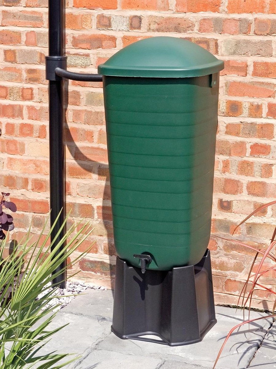 Regentonstandaard - Wateropslag standaard - Tuinondersteuning - Ruimtebesparend ontwerp - 100 liter - Zwart