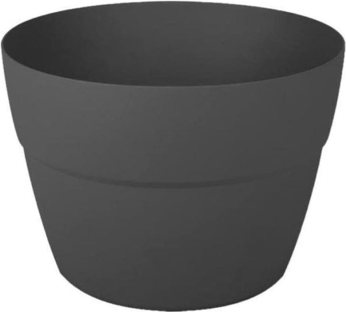 plantenpot/bloempot kunststof zwart D30 x H21 cm - 8 liter - Tuin/balkon decoraties