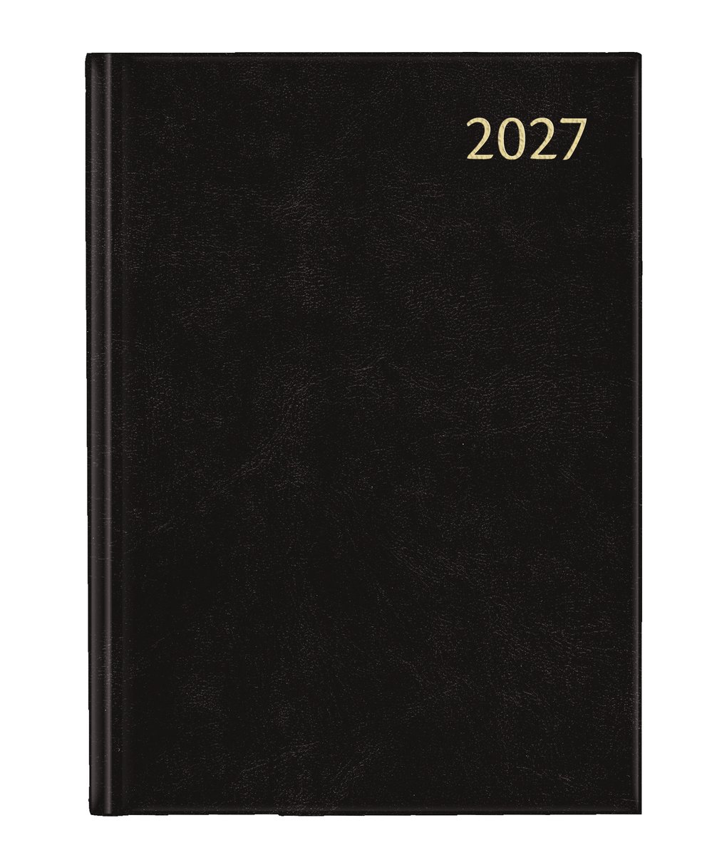 Aurora Maestro - Bureau Agenda - GROOT - 1 dag per pagina - 2026 - 29,5x24cm - 4 koloms - ZWART