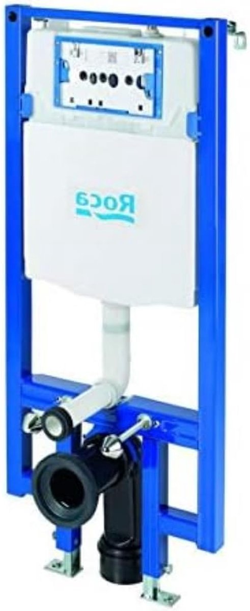 Inbouwreservoir WC - Hangsysteem Toilet - Badkamer Installatie - Compact Ontwerp - 90mm Diepte - Blauw Wit