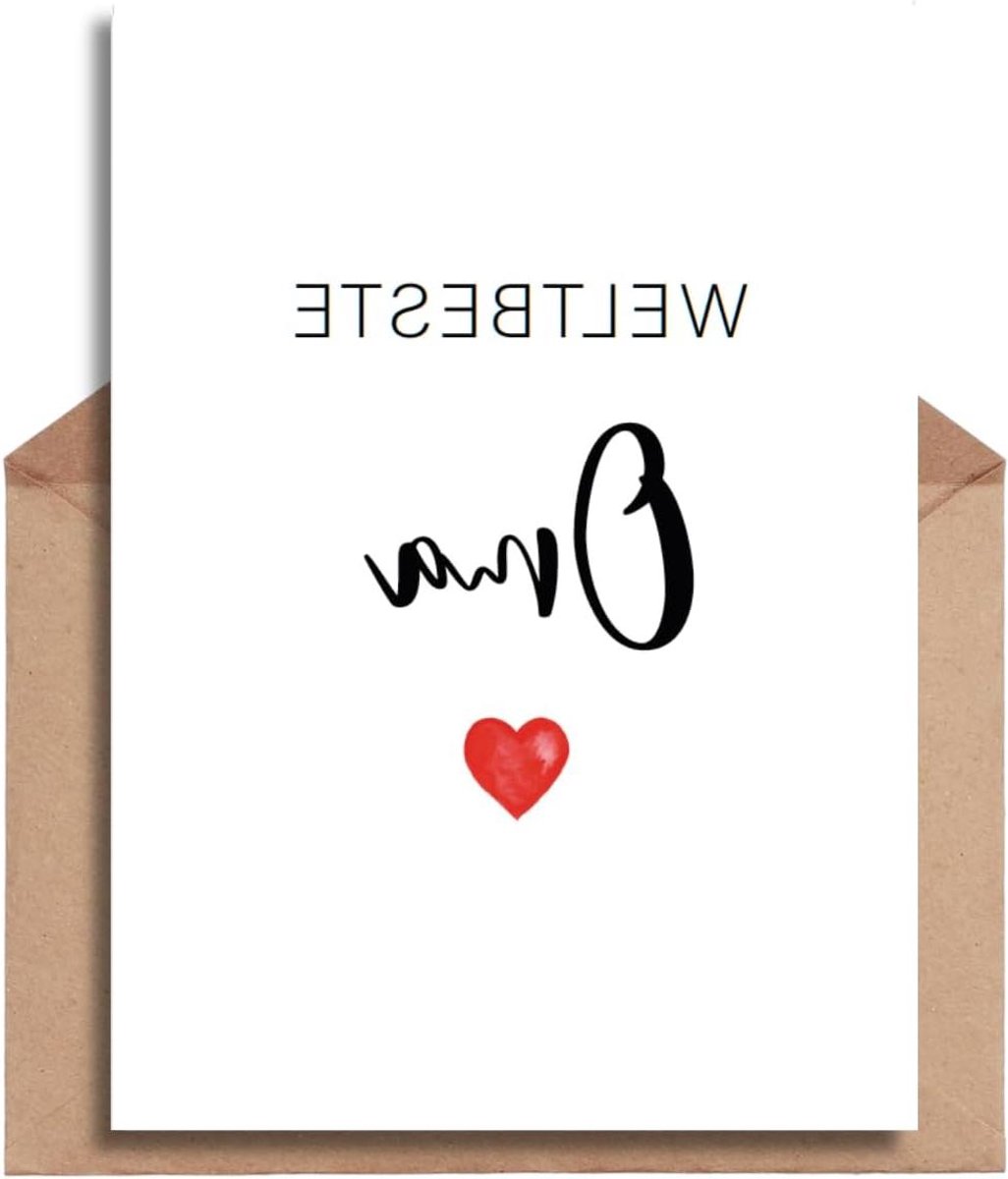 Ansichtkaart met envelop - Oma kaart - Felicitaties sturen - Extra dik papier - A6 formaat - Zwart wit