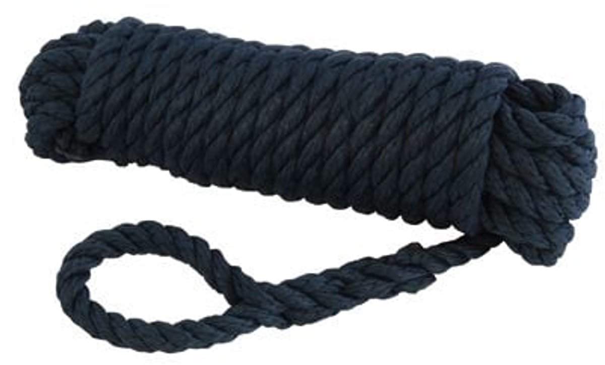 Hollex Kant en Klare Landvasten - Navy Blauw - 10 mm x 5 meter