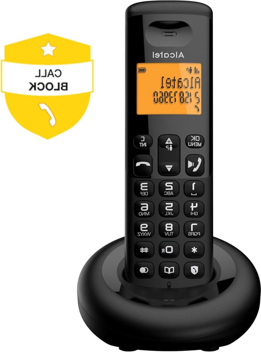 Draadloze Telefoon - Vast Toestel - Thuis Bellen - Blokkeert Ongewenste Oproepen - 50 Contacten Opslaan - Zwart