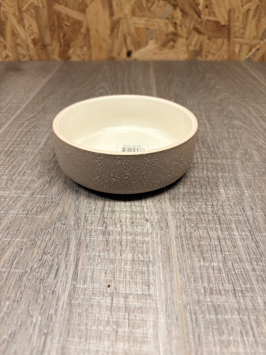 Keramische Voerbak Kat & Kleine Hond Ø 10 cm - Beige/Taupe - Voerbak - Drinkbak - Keramiek