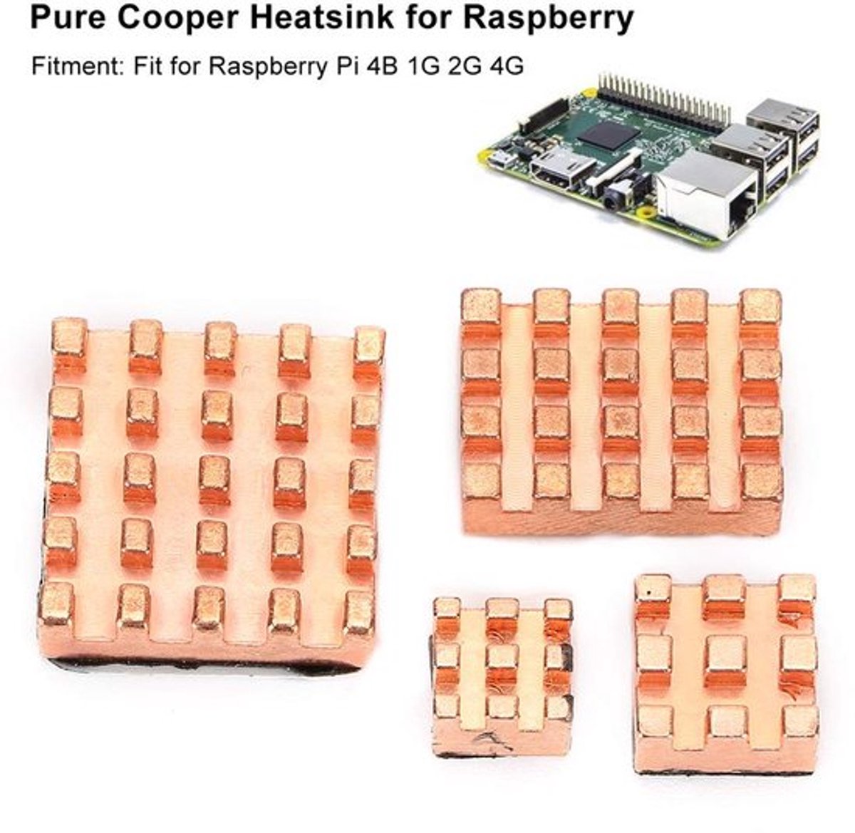 Store_8 - Heatsink Kit - Koeling voor Raspberry Pi - Eenvoudige