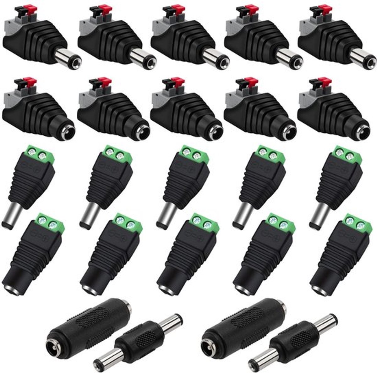 Store_7 - Drukknoppen Dc Power Adapters - 5 Paar 5,5 mm x 2,1 mm