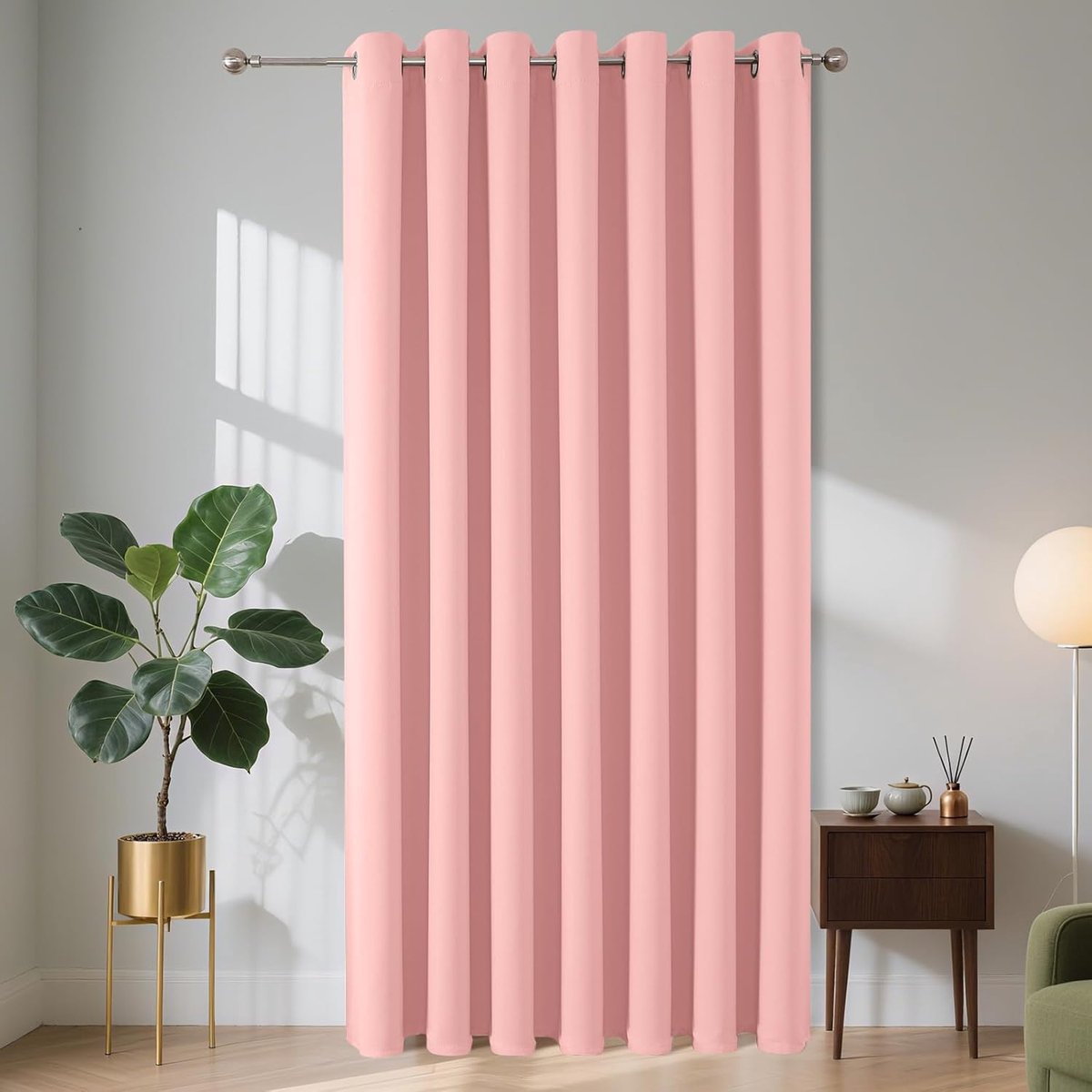 Verduisteringsgordijnen, 1 stuk, deurgordijn, ondoorzichtig, deurgordijn met inslagringen, thermische koudebescherming, hittebescherming, geluidsisolatie voor slaapkamer, woonkamer, dromerig