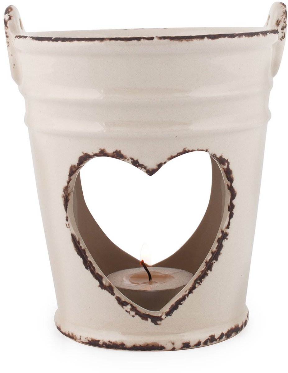 pajoma Keramische geurlamp 'Old Romantic' groot, H 13 cm in beige