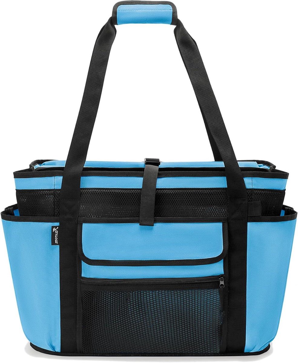 XL Strandtas - Grote Mesh Tas - Zwemmen Reizen - Koelvak Natte Scheiding - XL Formaat - Grijs