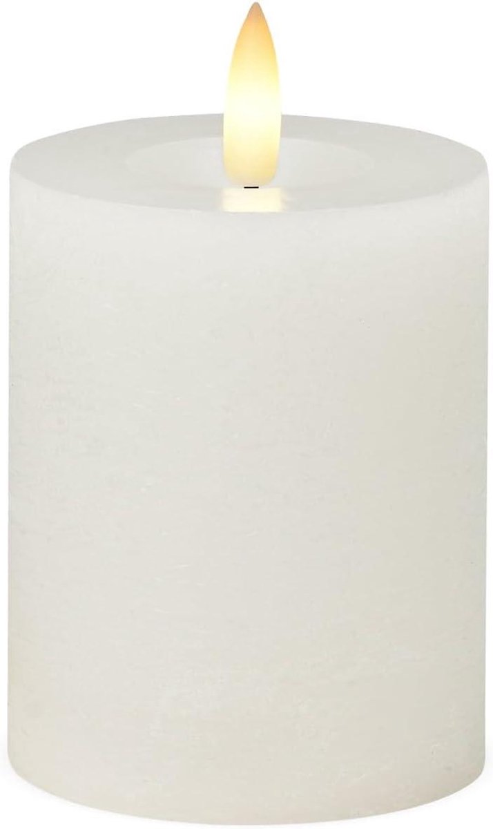 LED Wax Kaars - Echte Was Vlam - Sfeer Creëren - Met Timer Afstandsbediening - 7 x 9 cm - Wit