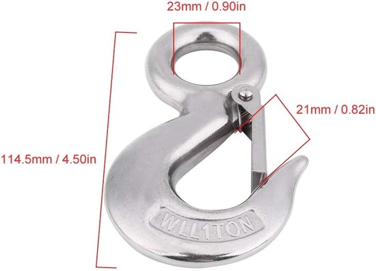 Dailygoods - Swivel Round Eye Snap Clip - Robuust en Corrosiebestendig - Zilver - Voor Cargo en Bevestiging - 1.0T van Dailygoods — afbeelding 5