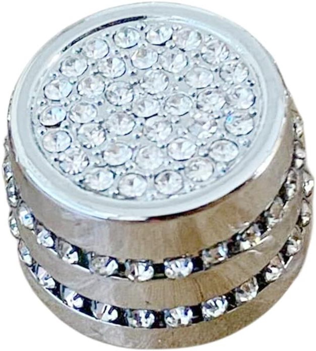 Interieur Decoratie - Trim Sticker - Auto Verfraaiing - Zinklegering Strass - 1 Stuk - Zilver