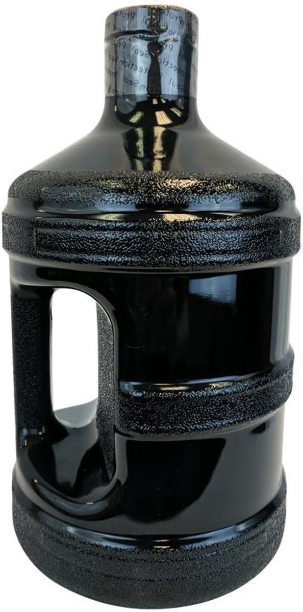 Grote Waterfles - Drinkfles - Hydratatie Ondersteuning - UV Beschermend - 1 Gallon - Zwart