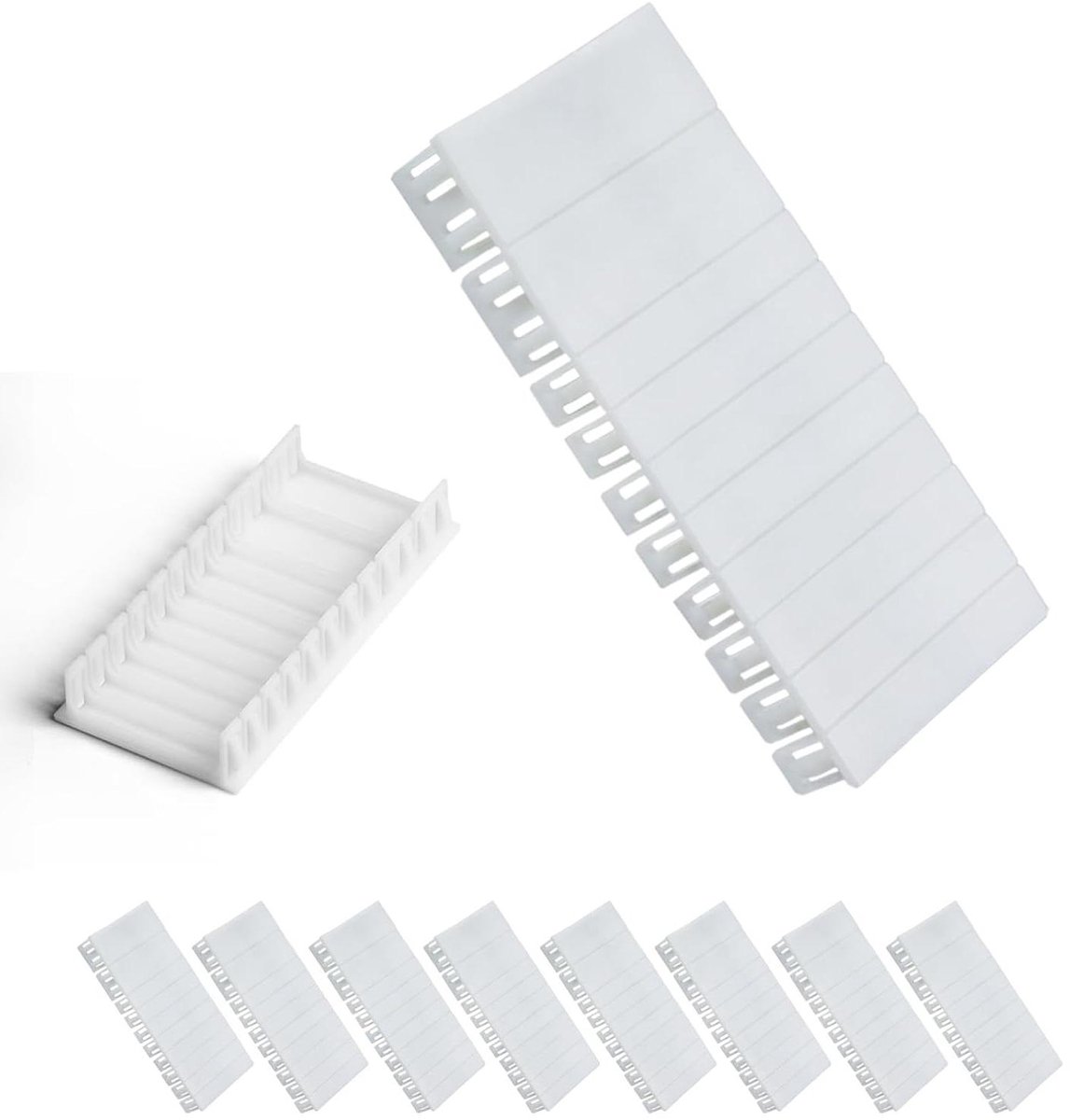 Afdekstrips Groepenkast - Module Afdekking - Verdeelkast Afwerken - Flexibele Combinatie - 12 Stuks - Wit