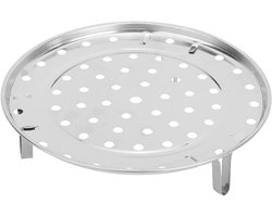 Stoomrek Keuken - Stoommand RVS - Eten Stomen - Verhoogd Ontwerp - 24 cm - Zilver