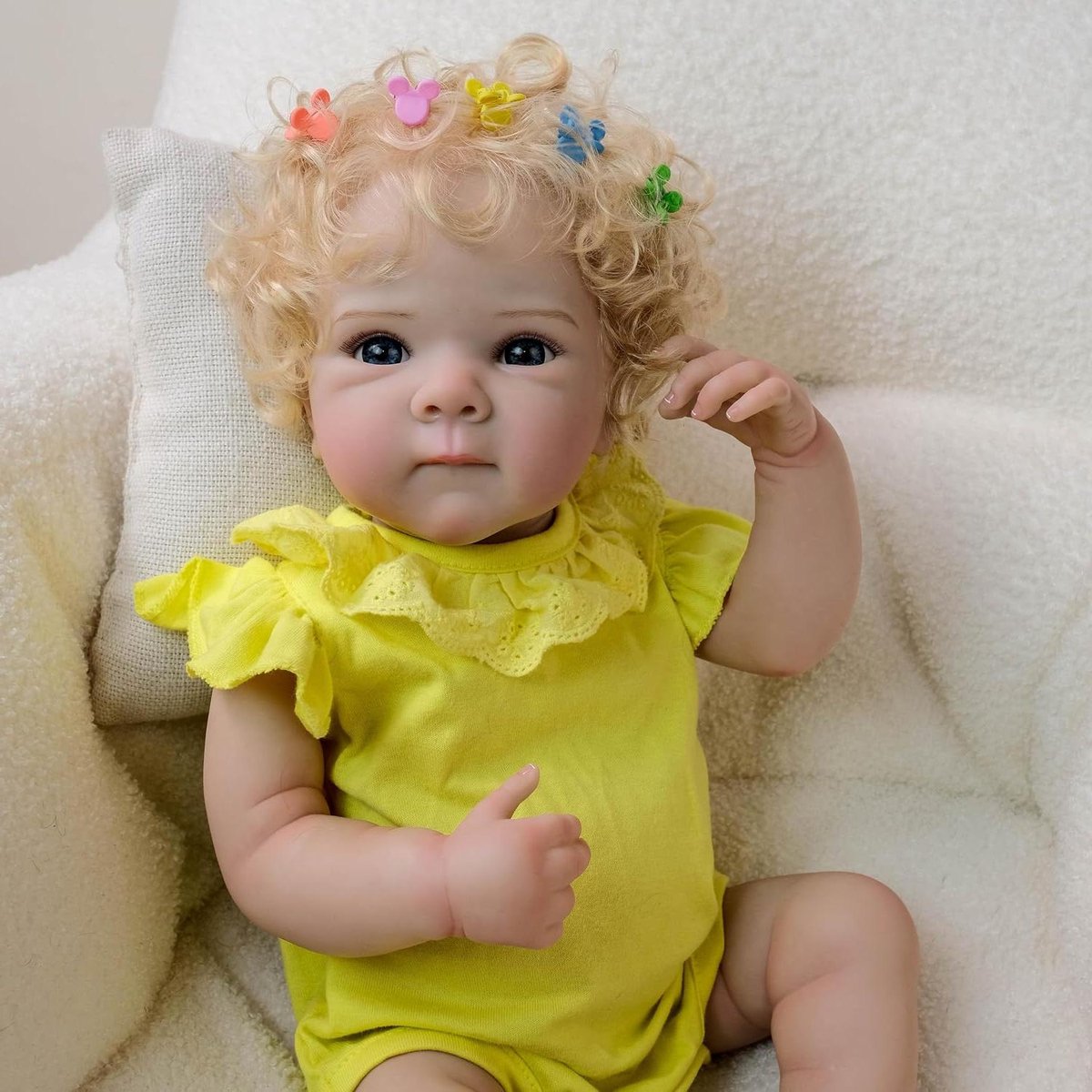 Reborn Baby Pop - Levensnood pop - Kinderen Spel - Volledig Vinyl Lichaam - 45 cm - Blond