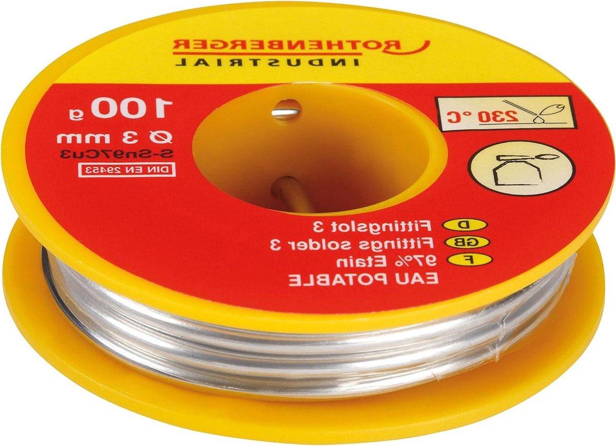 Soldeer 3 mm - Soldeerdraad Soldeertin - Leidingen Solderen - Zonder Flux - 100 g - Zilver