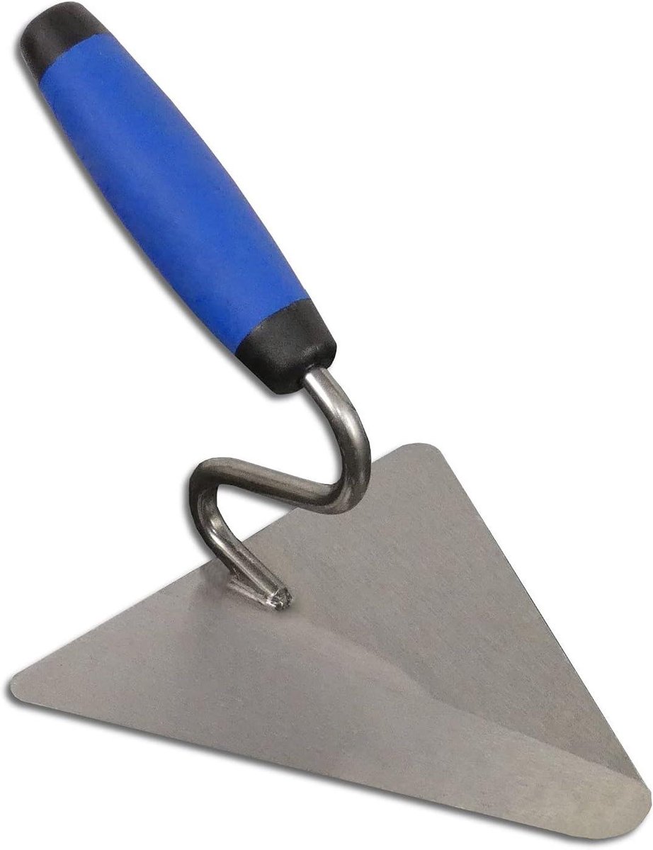 Berliner Metseltroffel - Stalen Kelle Troffel - Nauwkeurig Metselwerk - Gehard Stalen Blad - 160x140mm - Grijs