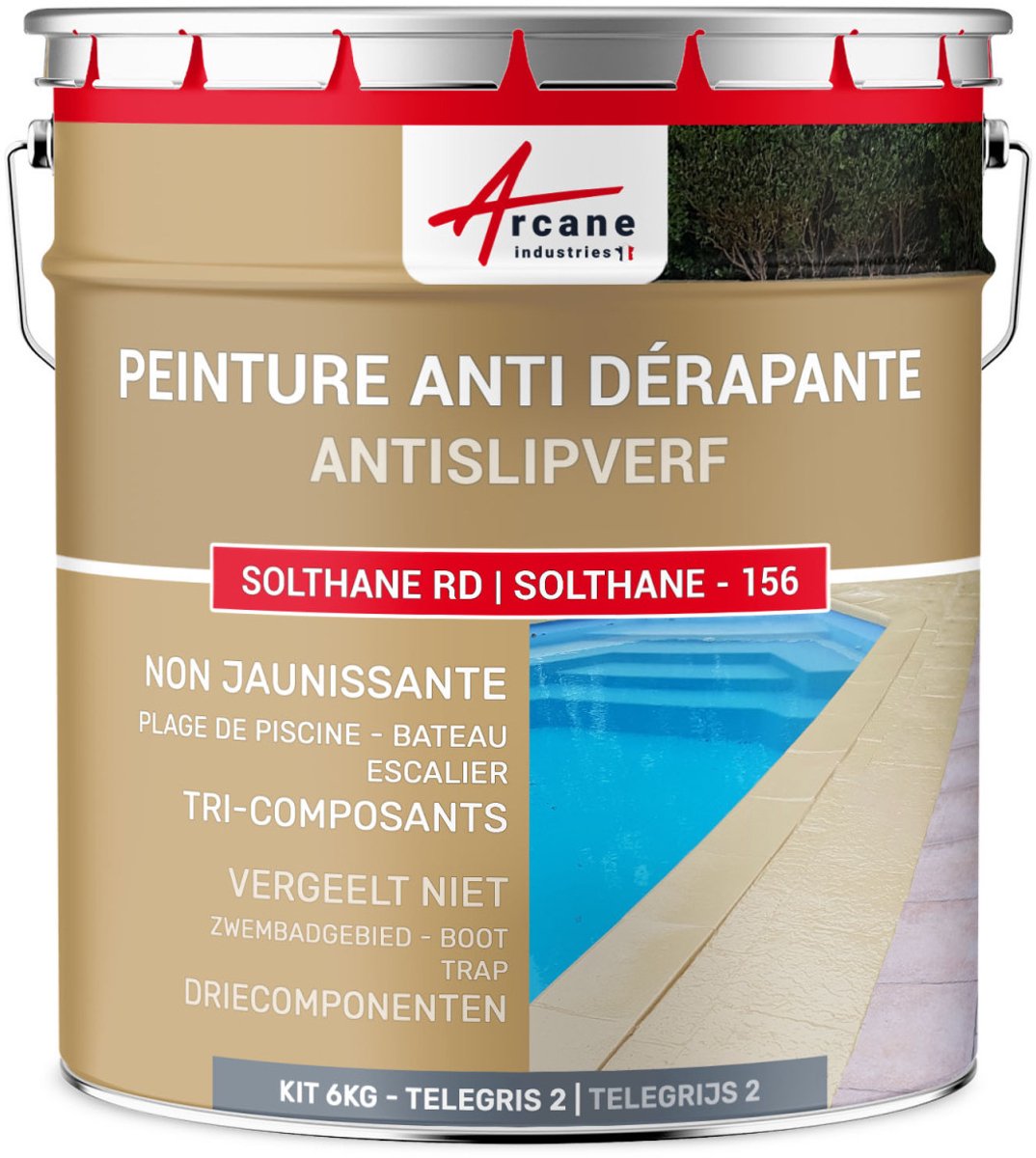 Antislip vloerverf voor buiten binnen - SOLTHANE - 156