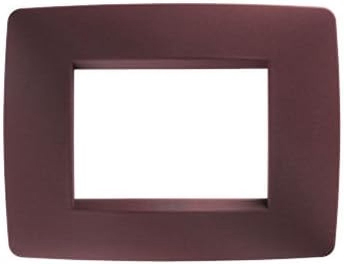 Afdekraam 3-zits - Wandcontactdoos afdekking - Elektrische installatie - Gelakt technopolymeer - 3-zits - Ruby