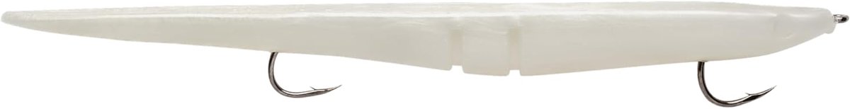 Lunker City Slug-Go - Vis Aas - Vissen Vangen - Voorgemonteerd Tandem Haak Systeem - 30 cm - Albino Shad