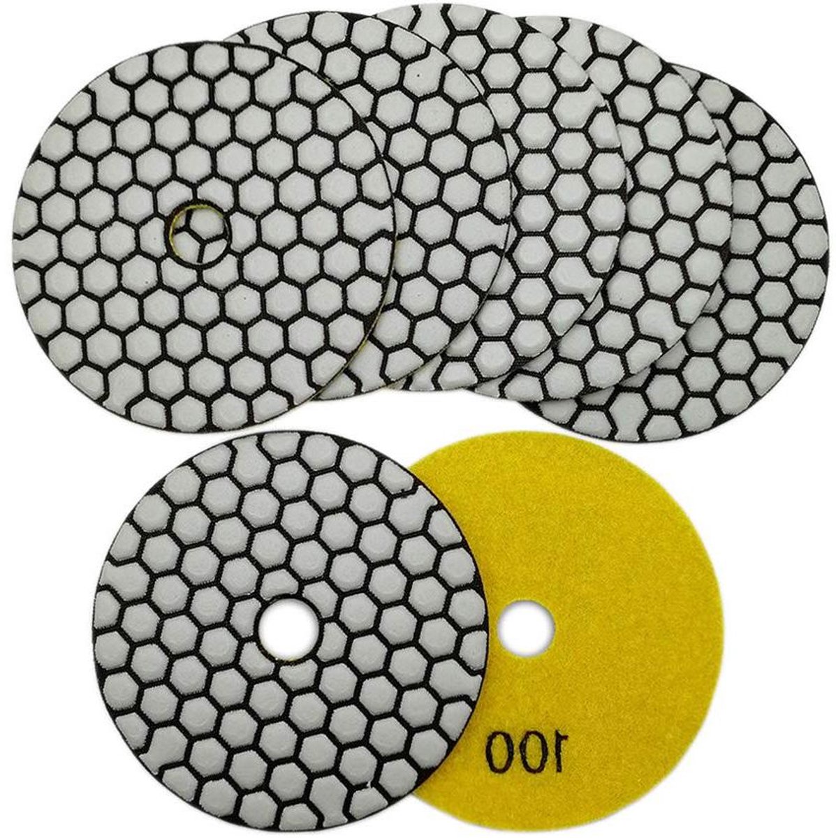 Diamant Polijstschijven - Schuurschijven Steen - Glad Maken Steen - Droog Polijsten - 100 mm - Niet gespecificeerd