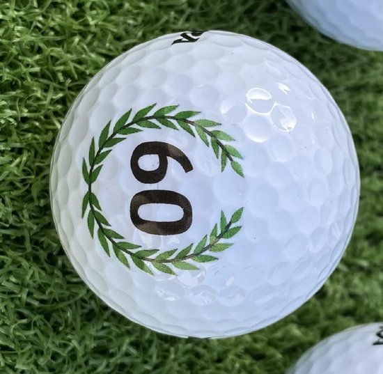 Set van 3 Golfballen 60e Verjaardag met 'Happy Birthday' Cadeauverpakking van Merkloos — afbeelding 2
