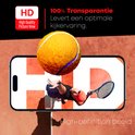 Téléphone avec un match de tennis à l'écran, une balle de tennis et une raquette visibles. 'HD' et 'High Quality Picture View'.