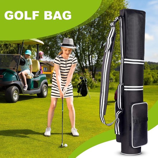 Lichtgewicht Golftas - Reis Tas - Oefenen en Toernooien - Opvouwbaar Waterdicht - Houdt 3-9 Clubs - Zwart — afbeelding 3