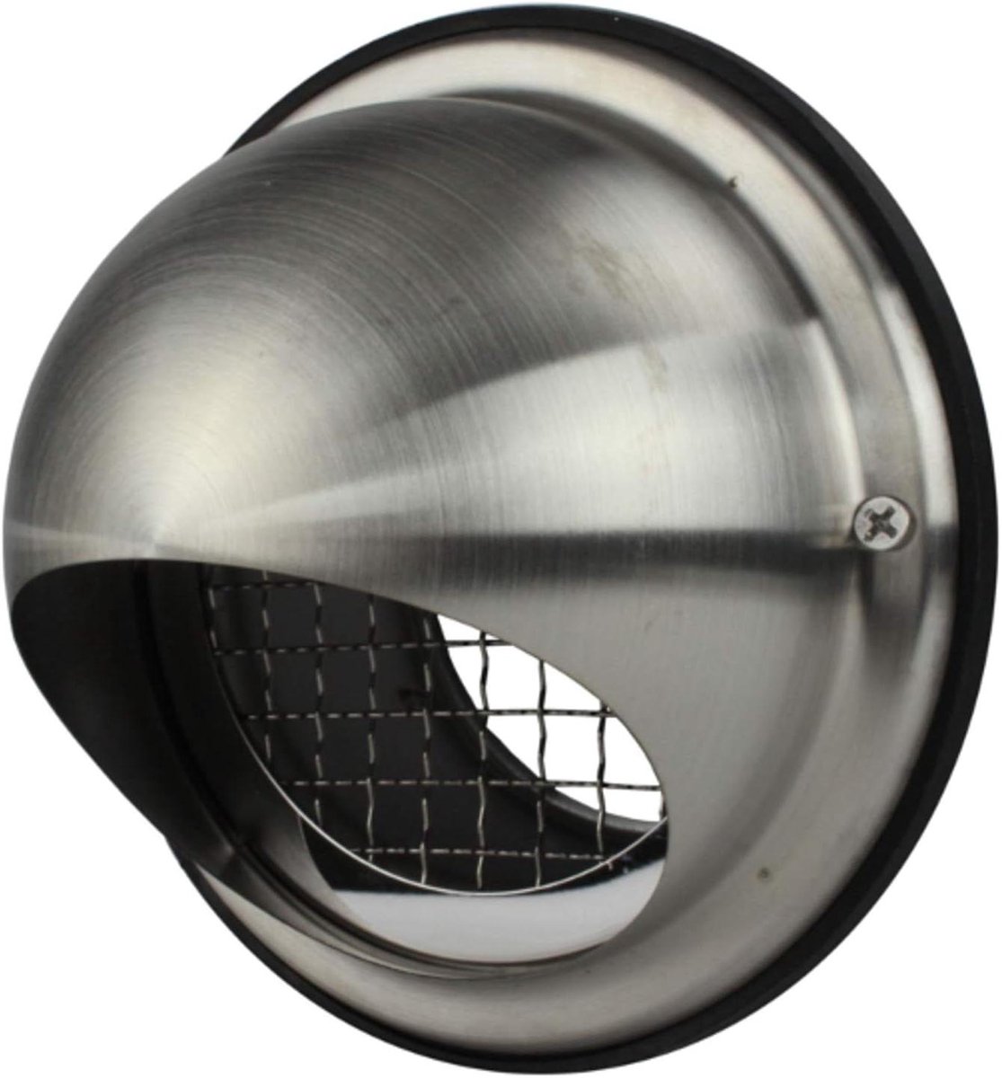 Ventilatierooster RVS - Afzuigkap rooster - Luchttoevoer en afvoer - Weerbestendig met insectennet - Ø 160 mm - Zilver