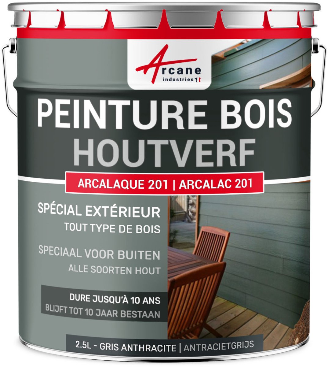 Houtverf voor buiten en binnen - ARCALAQUE 201