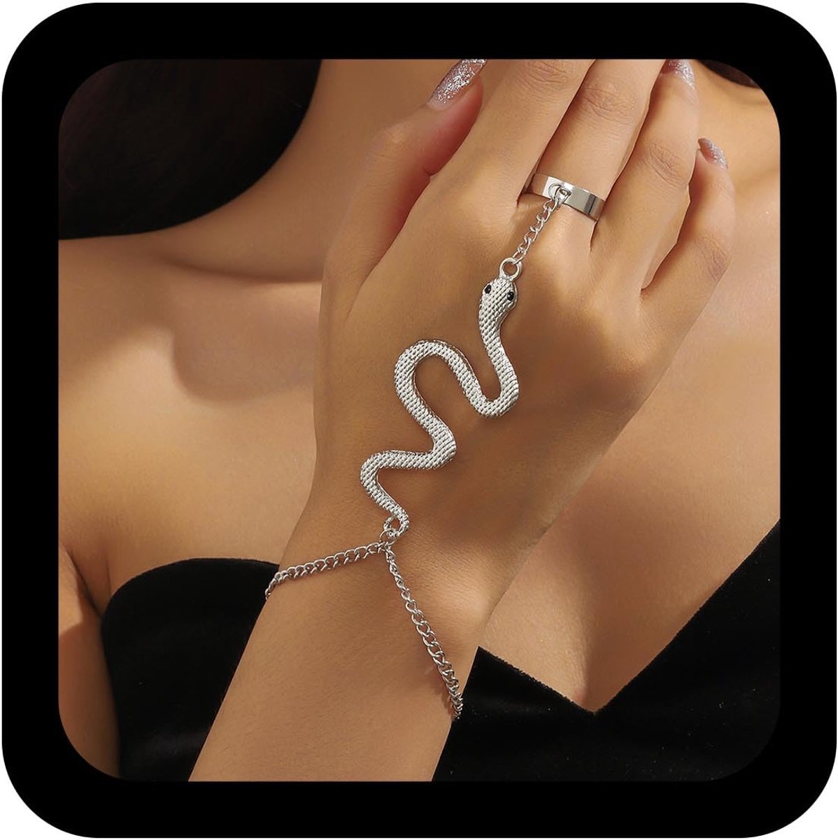 slang armband slang vingerring armband verklaring slang slave handketting punk open band ring slang ketting armbanden slang handtuig vriendschap armbanden voor vrouwen