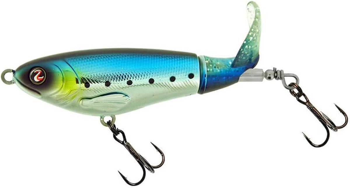 Oppervlakte kunstaas - Wobbler plug - Vissen op roofvis - Draaiende staart - 13 cm - Sardine