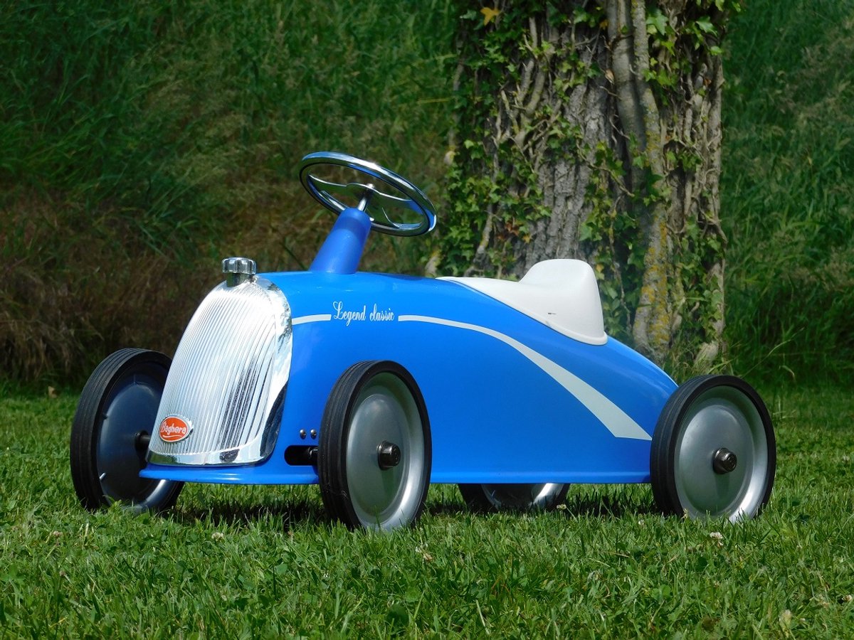 Vintage Auto - Blauw ''Legend Classic'' - 80 x 40 cm - Metaal