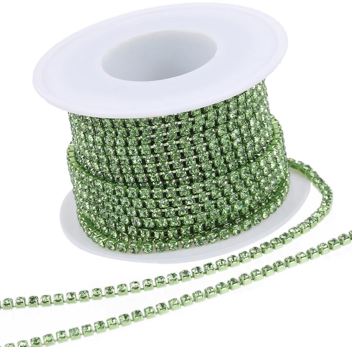Strass ketting met fonkelende kristallen strass-steentjes met gesloten klauw kettingtrim voor doe-het-zelf naaien knutselen sieraden kralen maken accessoires