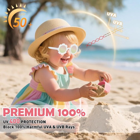 Baby Zonnebril - Kind Zonnebril - Bescherming Ogen - UV400 Bescherming - 6 Maanden tot 2 Jaar - Blauw — afbeelding 3