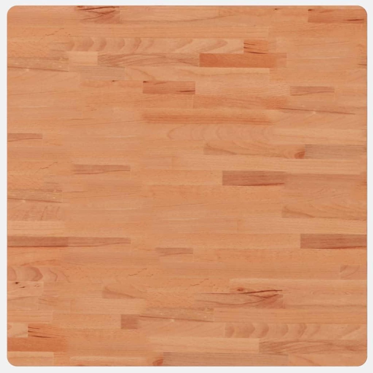 Tafelblad Hout - Vervangend blad - Eettafel Opknappen - Massief Beukenhout - 70x70 cm - Naturel