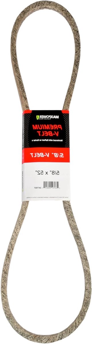 Aandrijfriem - V-riem Tuinmachine - Grasmaaier Onderhoud - Kevlar Versterkt - 5/8" x 52" - Zwart