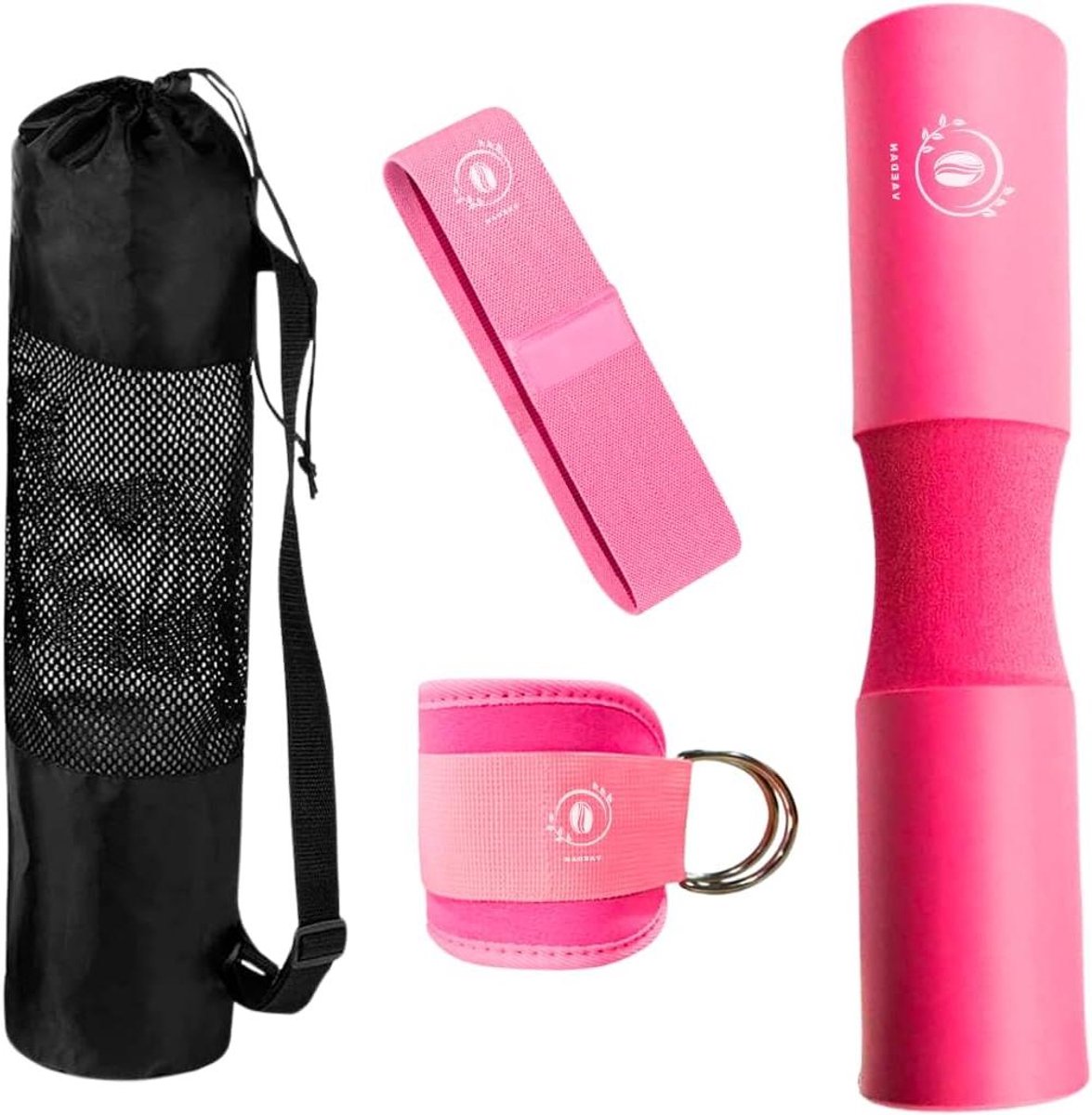 Fitness Set Benen - Gluteus Trainer - Beentraining Thuis - Complete Set Inclusief E-book - 3 Delig - Roze