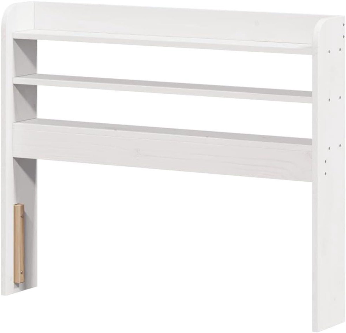 Bedhoofdbord met planken - Hoofdeinde opbergruimte - Slaapkamer organiseren - Vrijstaand ontwerp - 90 cm - Wit