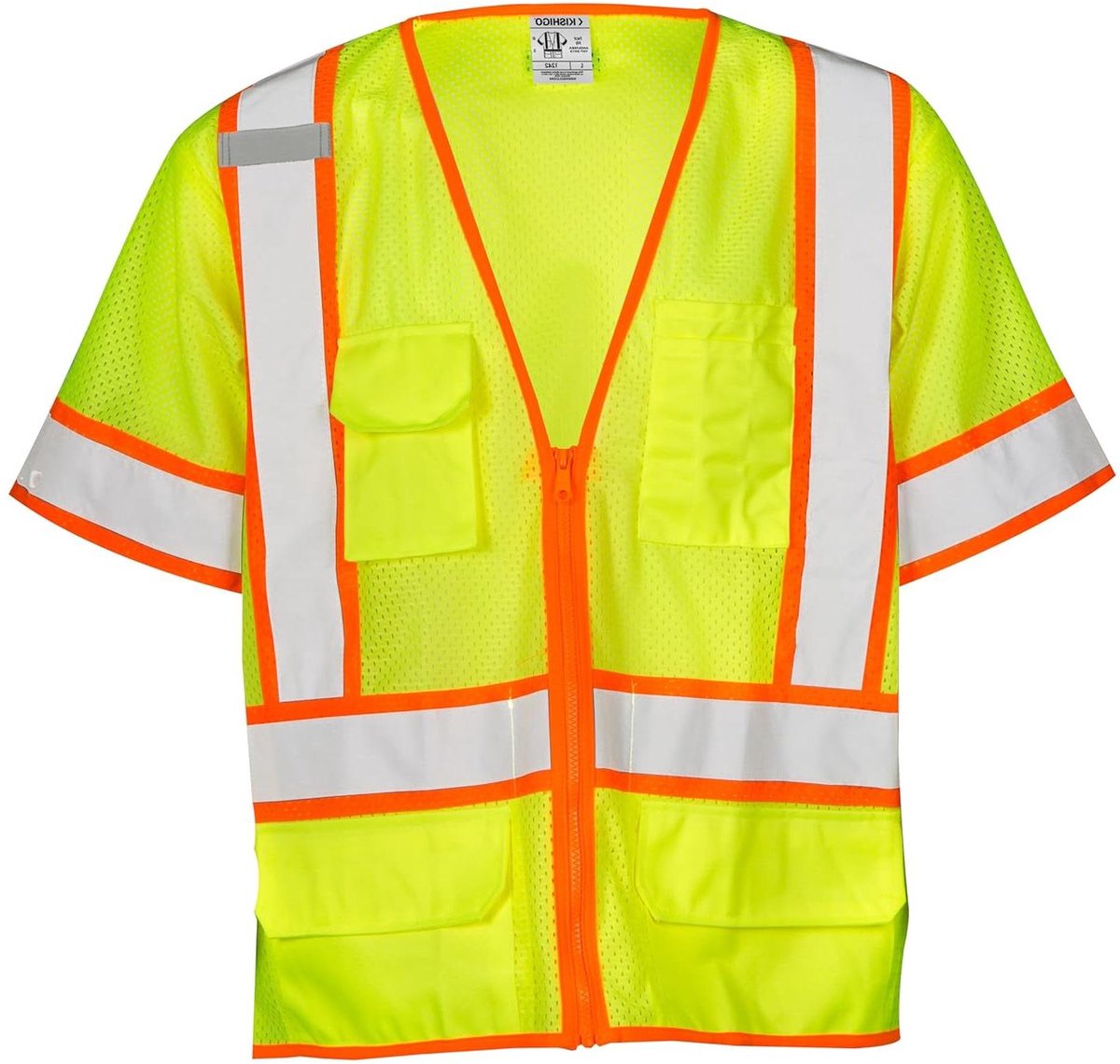 Veiligheidsvest - Werkvest Hoge Zichtbaarheid - Veilig Werken - Klasse 3 Vest - XXXL - Lime