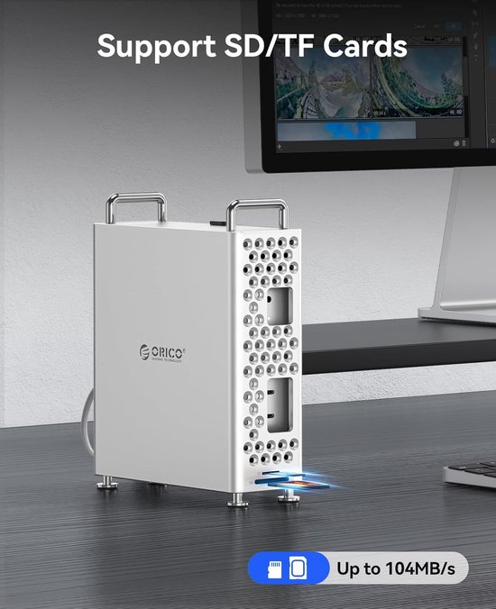 Externe SSD - Opslagstation Datadrager - Bestanden Opslaan - Compact Design - 2TB - Zilver — afbeelding 4
