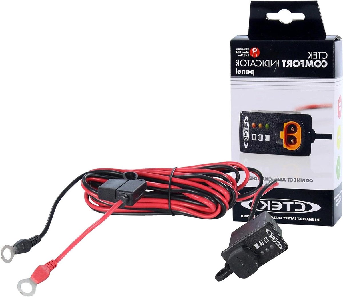 Accu Indicator Paneel - LED Indicator - Accu Status Controleren - Verkeerslicht Systeem - 3.3m - Zwart