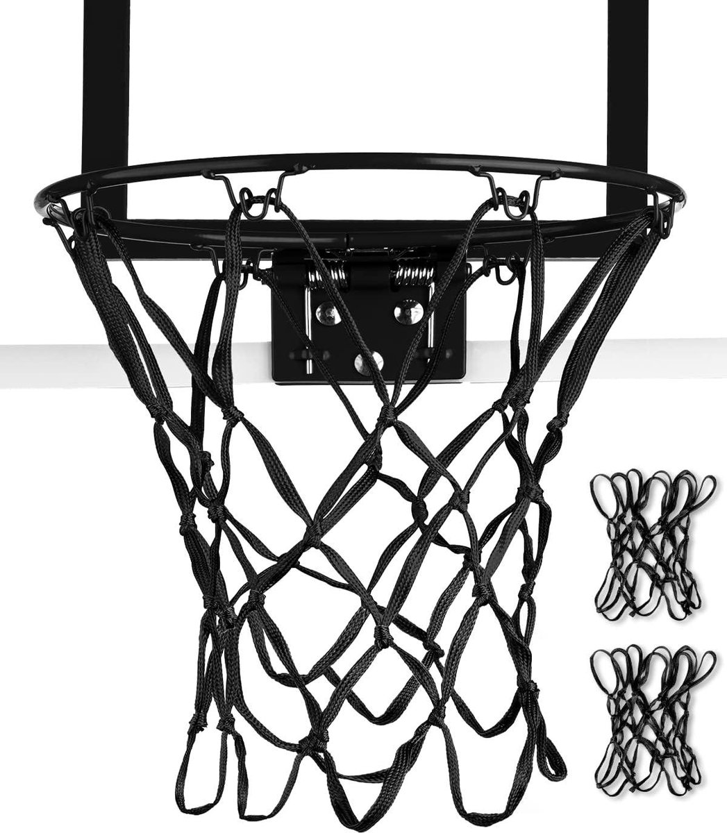 Mini Basketbal Net - Net Vervanging - Binnen Spelen - 8 Lus Ontwerp - 30.48 cm - Zwart
